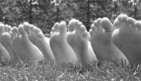 Black and White Feetの写真素材