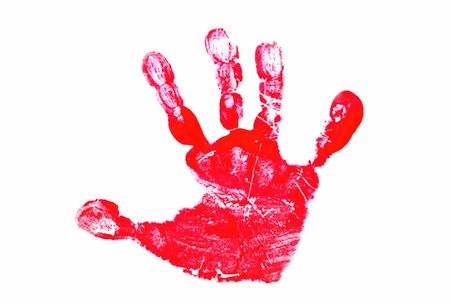 Red Hand Printの写真素材