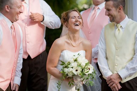 Bride Laughing の写真素材