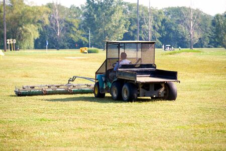 Golf Collecting Vehicleの写真素材