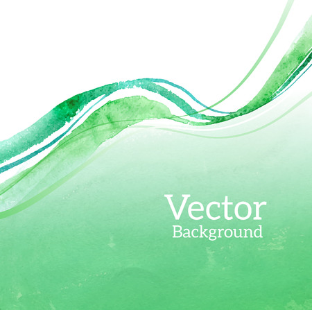 Watercolor vector grunge background with waves.のイラスト素材