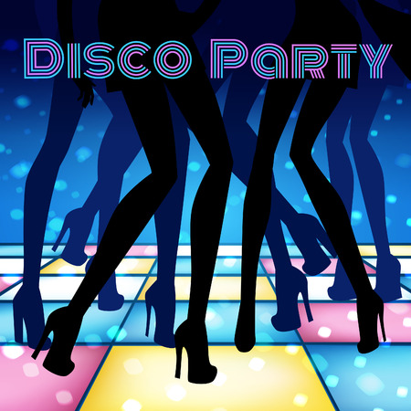 Vector illustration of disco party.のイラスト素材