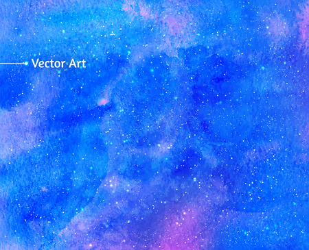 Vector abstract background with watercolor universe.のイラスト素材