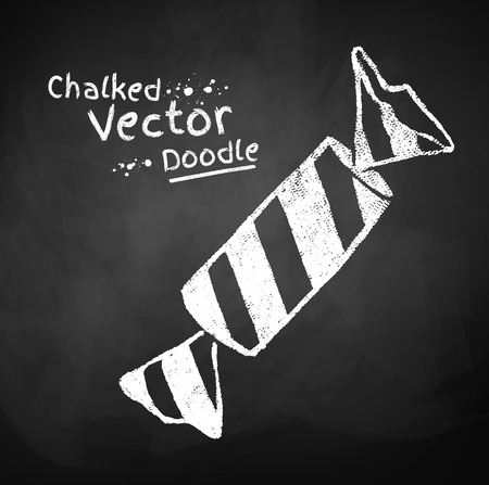 Chalked childlike drawing of candy.のイラスト素材