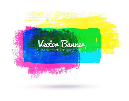 Vector illustration of artistic watercolor banner.のイラスト素材