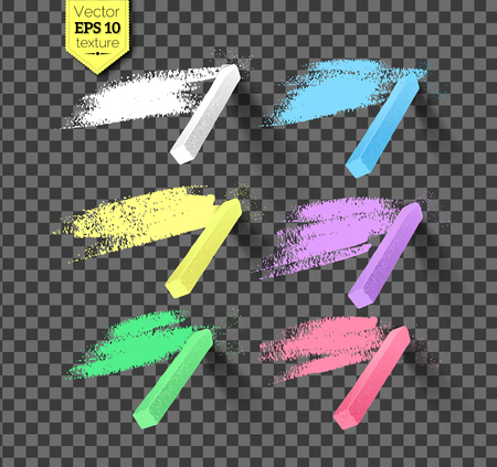 Hand drawn strokes and pieces chalkのイラスト素材