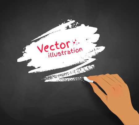 Hand drawing speech bubble with chalkのイラスト素材