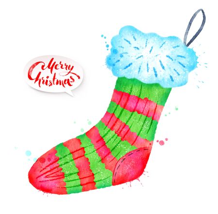 Vector illustration of Christmas sockのイラスト素材