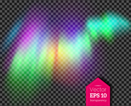 Northern lights in green and violet colorsのイラスト素材