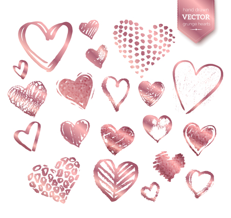Valentine hearts on white backgroundのイラスト素材