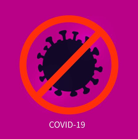 Stop-Coronavirus vector sign silhouetteのイラスト素材