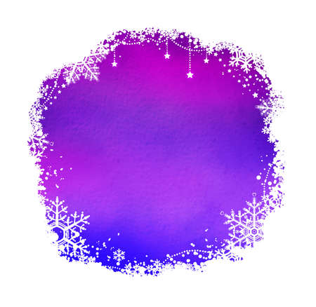 Christmas frame with snowflakesのイラスト素材
