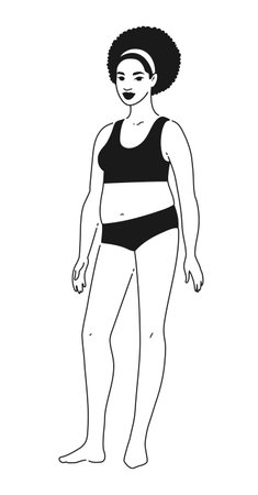 Full length female characterのイラスト素材