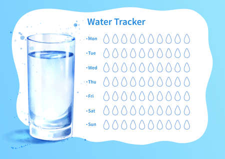 Vector template of water trackerのイラスト素材
