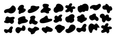 Vector set of liquid shapes shapesのイラスト素材