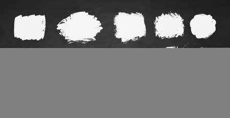 Chalked grunge vector hand drawn bannersのイラスト素材