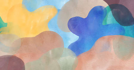 Watercolor background with abstract forms