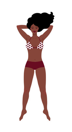 Top view vector illustrations of relaxing womenのイラスト素材