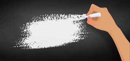 Hand drawing abstract banner with chalkのイラスト素材