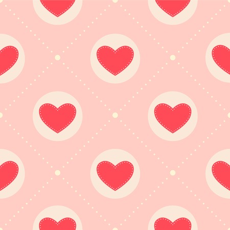 Pattern for Valentines Day. Vector illustration of flat design