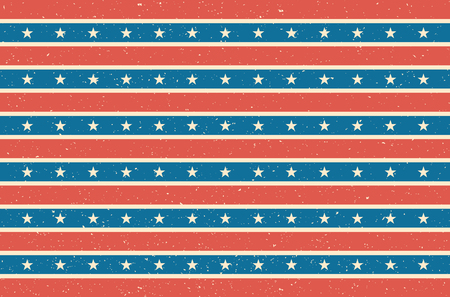 Stripes and stars background. USA flag design. Vector illustrationのイラスト素材