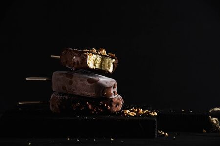 Stack of chocolate dipped