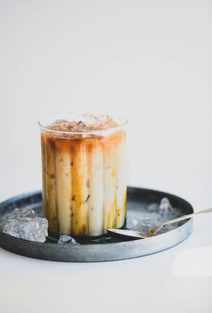 Summer cold refreshing drink coffee cocktail.の写真素材