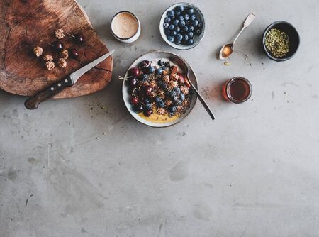 Healthy vegan breakfast.の写真素材