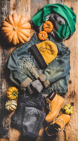 Autumn outfit layout.の写真素材
