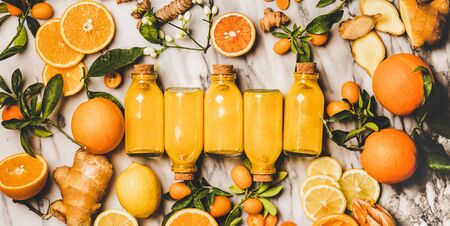 Immune boosting vitamin health defending drink.の写真素材