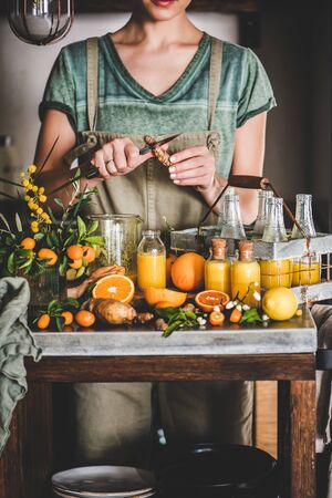 Immune boosting vitamin health defending drink.の写真素材