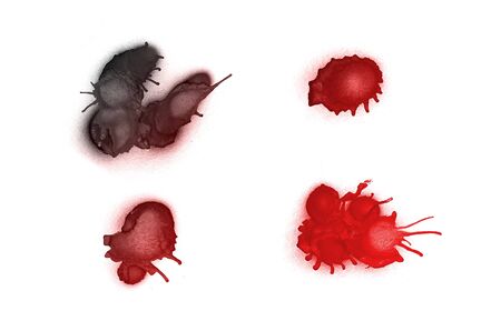 Graffiti liquid blots sprayed on white isolated background. Symbol painted in street art tag style...