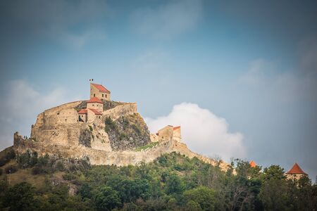 The medieval fortress of Rupea in Transylvania on a wonderful summer dayの写真素材