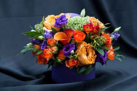 A wonderful flower arrangement with spring flowersの写真素材