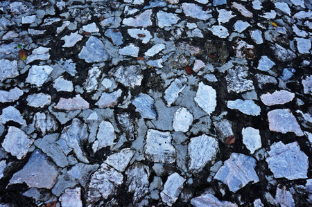 cement stone block wallの写真素材