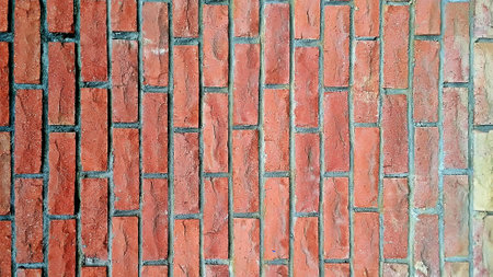 red wall block stone arrangement
