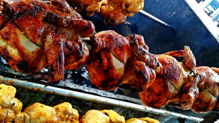 chicken roasted swirling hot and spicy
