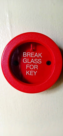 emergency-break glass for key