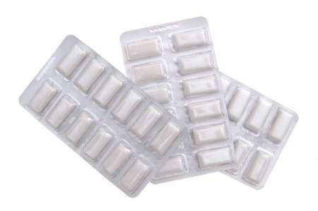 white chewing gumの写真素材