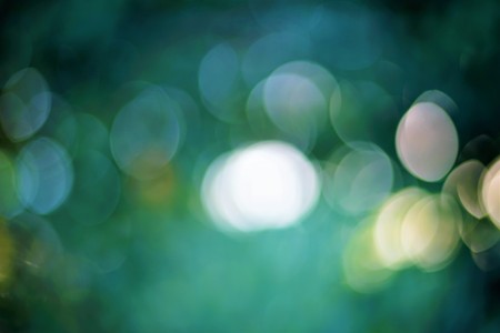 bokeh circles on a green backgroundの写真素材