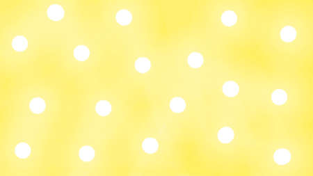 Summer background, yellow in white round dots.の写真素材