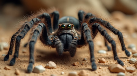 Closeup of tarantula spider (Brachypelma smithi)の素材