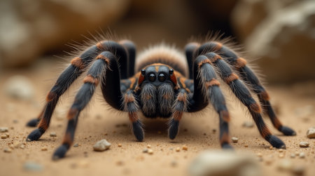 close up of tarantula spider (Brachypelma smithi)の素材