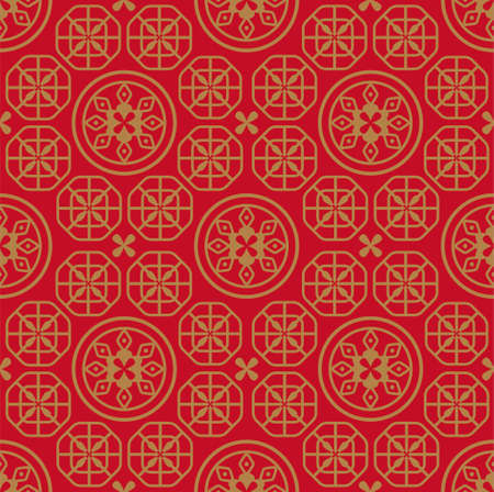 Oriental Chinese New Year elements vector design, circular pattern, Chinese porcelain, auspicious...