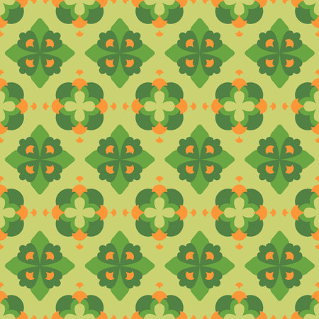 Seamless grass blade continuous tile pattern, can be used for wallpaper, surface texture, cover, fabricのイラスト素材