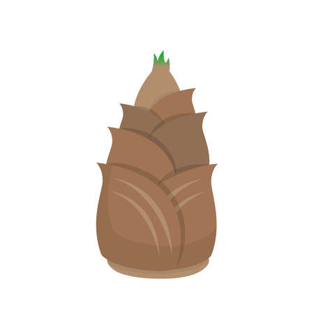 Bamboo shoot comic cartoon vector isolated on white backgroundのイラスト素材
