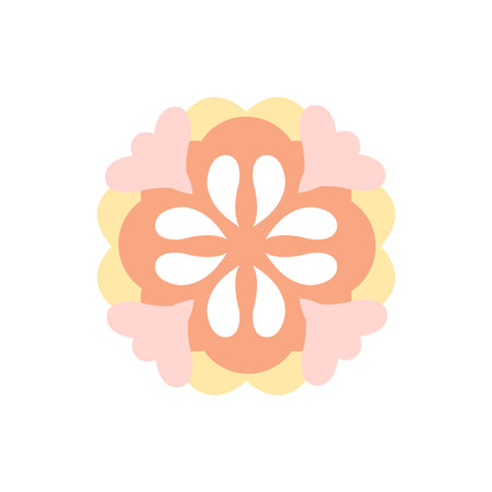 Beautiful geometric lace tile graphics and icons, pattern art and cutouts and totem vector design elementsのイラスト素材