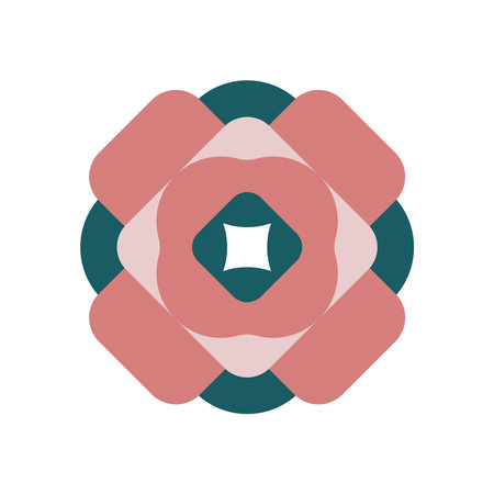 Beautiful geometric lace tile graphics and icons, pattern art and cutout vector design elementsのイラスト素材