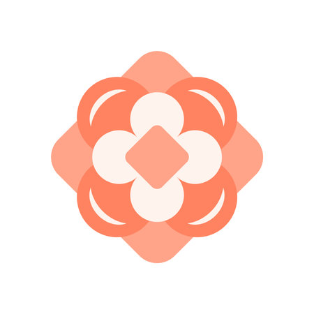 Beautiful geometric lace tile graphics and icons, pattern art and cutout vector design elementsのイラスト素材