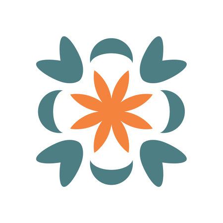 Beautiful geometric lace tile graphics and icons, pattern art and cutout vector design elementsのイラスト素材